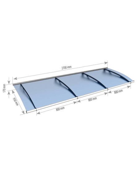 Daszek LightLine z akrylu 270x95x16 cm