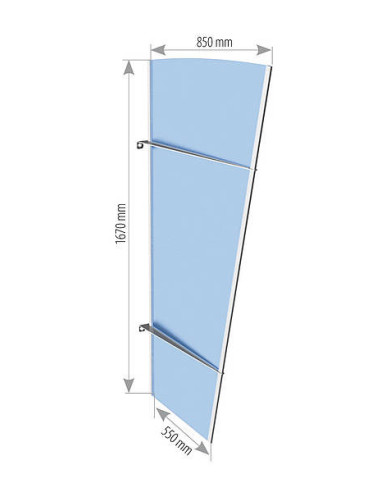 Ścianka LightLine XL z akrylu 167x85x55 cm