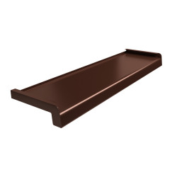 Parapet Zewnętrzny Stalowy Softline Brąz RAL 8017