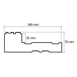 Podparapet termiczny wewnętrzny / ciepły parapet XPS PRIME - Half P 1180mm 2