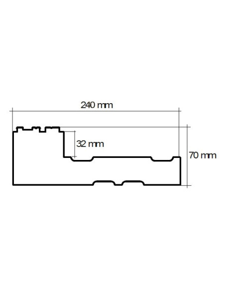 Podparapet termiczny wewnętrzny / ciepły parapet XPS PRIME - Half P 1180mm