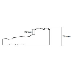 Podparapet termiczny zewnętrzny / ciepły parapet XPS PRIME - Half L 1180mm 2