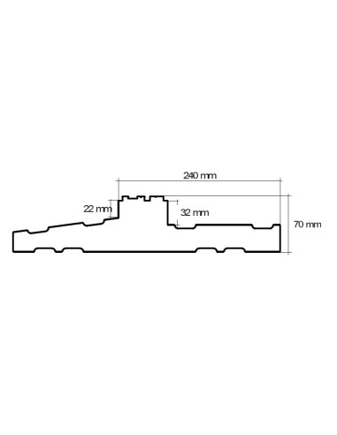Podparapet termiczny pełny / ciepły parapet XPS PRIME - Standard 1180mm