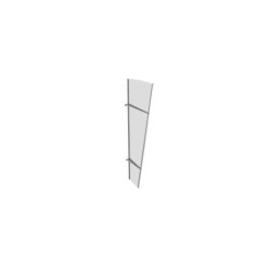 Ścianka Lightline L z akrylu - 167x62x32 cm 2