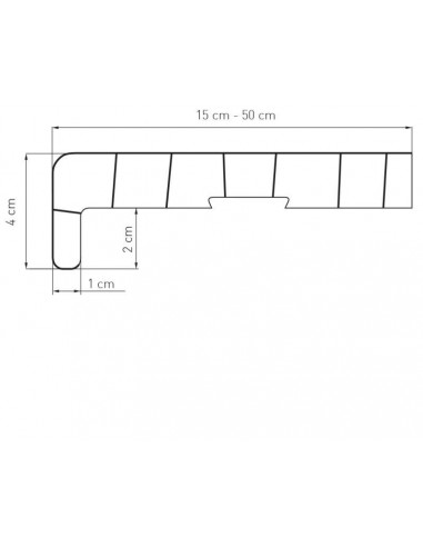 Parapet Wewnętrzny Komorowy PCV Mahoń