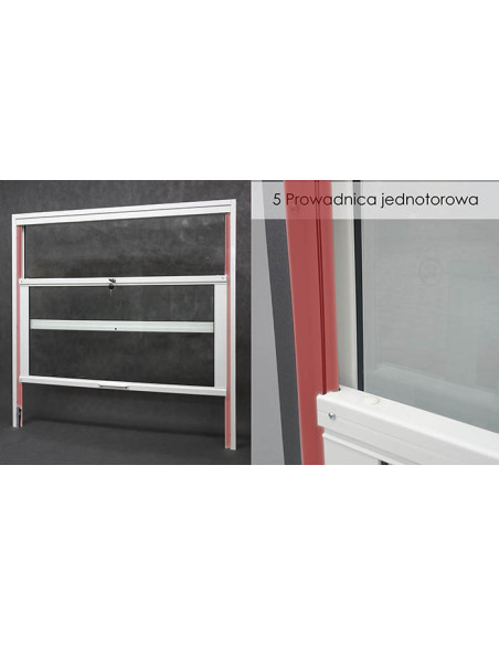 Okno podawcze / kasowe przesuwne w pionie - aluminium anodowane