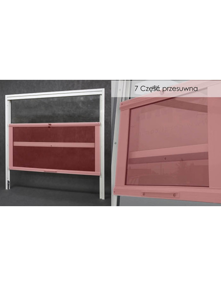 Okno podawcze / kasowe przesuwne w pionie - aluminium anodowane