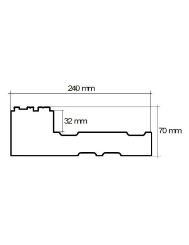 Podparapet termiczny wewnętrzny  / ciepły parapet STRONG XPS PRIME - Half P 1180mm