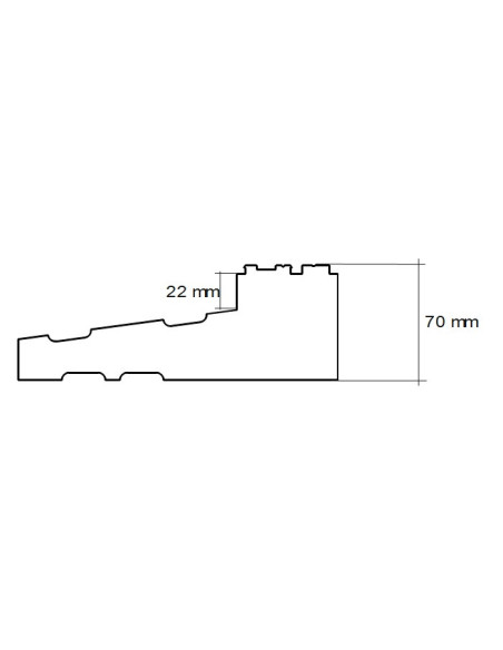 Podparapet termiczny zewnętrzny / ciepły parapet STRONG XPS PRIME - Half L 1180mm