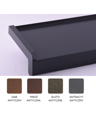 Parapet Zewnętrzny Aluminiowy PERFECT 1,5 mm Softline  Antracyt Antyczny seria J