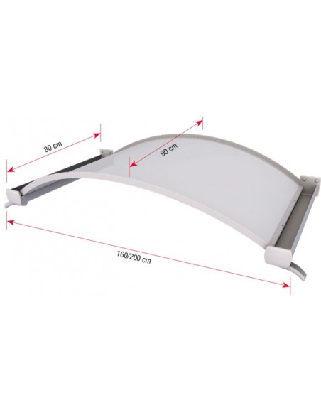 Daszek łukowy Gutta Premium Rondo Oval OV/B z akrylu 200x90x30 cm