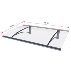Daszek Gutta SWING PT/G z akrylu 160x90x27 cm 2
