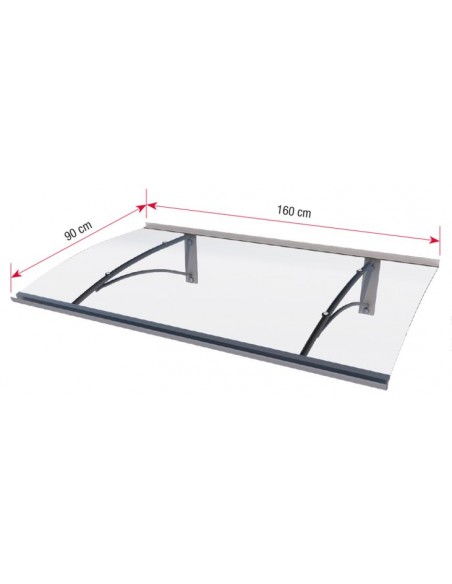 Daszek Gutta SWING PT/G z akrylu 160x90x27 cm