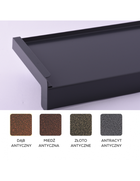 Parapet Zewnętrzny Aluminiowy Standard PERFECT 2 mm  Antracyt Antyczny seria J