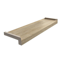 Parapet Zewnętrzny Stalowy Okleinowany Standard Dąb Naturalny Seria J