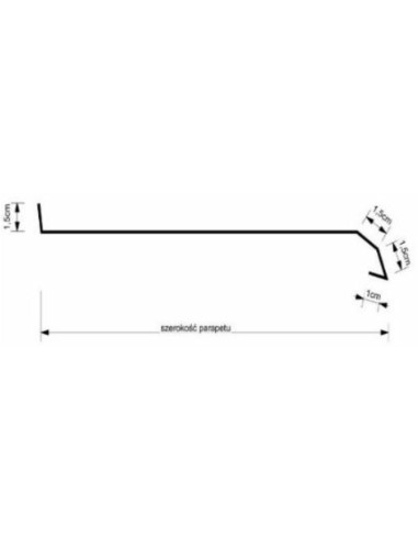 Parapet Zewnętrzny Aluminiowy External Contour  1,5 mm RAL 8019