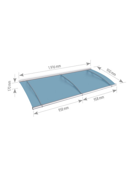 Daszek modułowy Lightline L 191,6x95x16 cm moduł bazowy