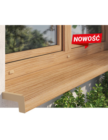 Parapet Zewnętrzny Stalowy Lakierowany Standard Dąb Naturalny