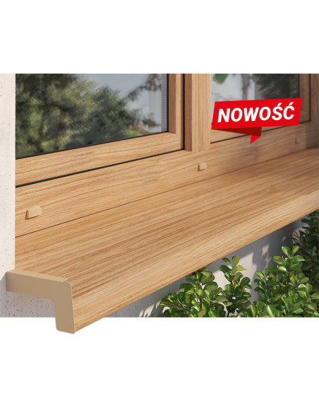 Parapet Zewnętrzny Stalowy Lakierowany Standard Dąb Naturalny