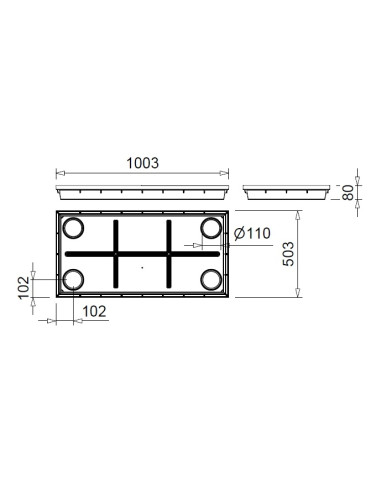 Wycieraczka przemysłowa MEARIN GREY II 100x50x8