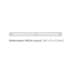 Okap płaski do nawiewników - siatka pod roletę GPE2A